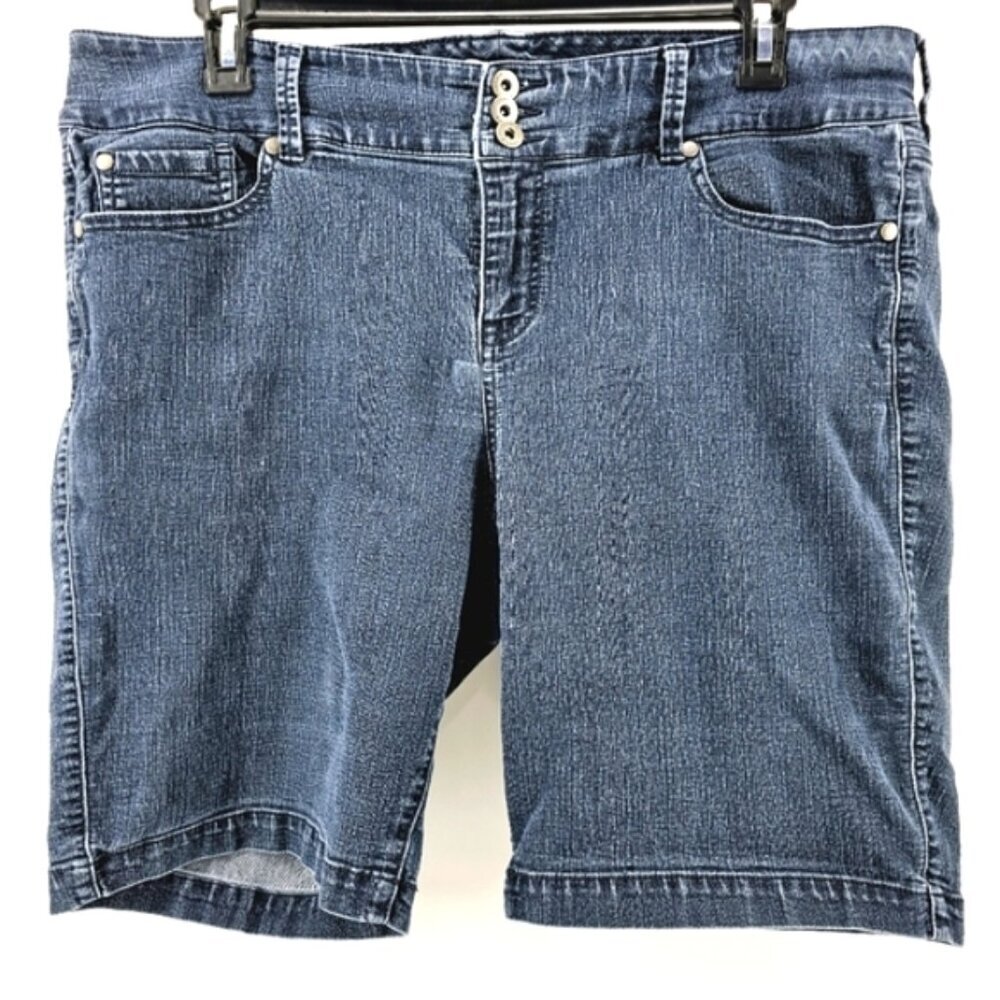 Torrid Women's 22 Jegging Blue Denim High Riser Summer Casual Jean Shorts